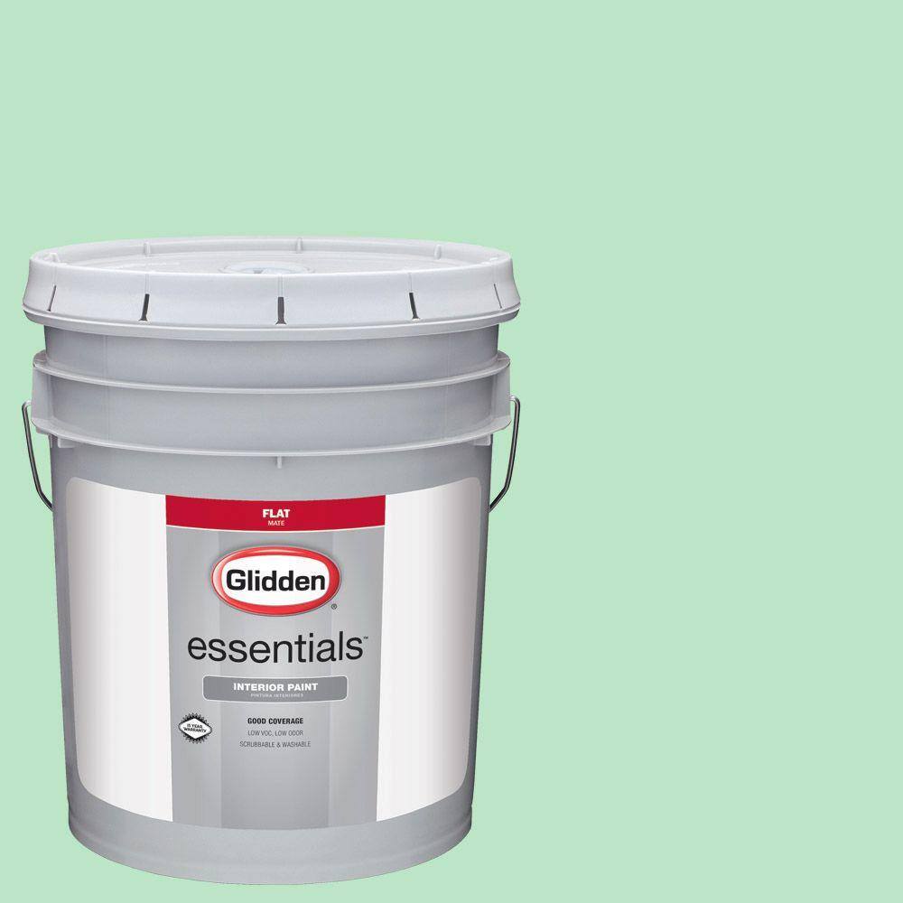 Glidden Essentials 5 gal. #HDGG54 Graceful Green Flat Interior Paint