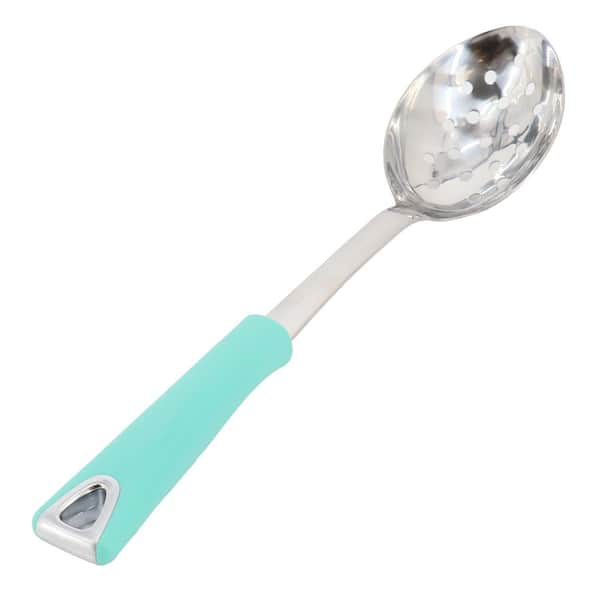 MARTHA STEWART EVERYDAY Drexler 13 Inch Stainless Steel Slotted Spoon in Teal