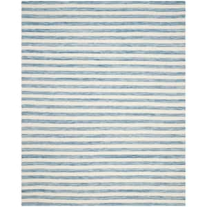 Dhurries Blue/Ivory 8 ft. x 10 ft. Area Rug