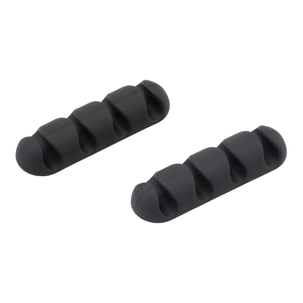 Bluelounge Cable Drop Multi-Cable Router Clips in Black (2-Pack ...