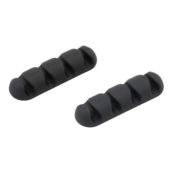 Bluelounge Cable Drop Multi-Cable Router Clips in Black (2-Pack)
