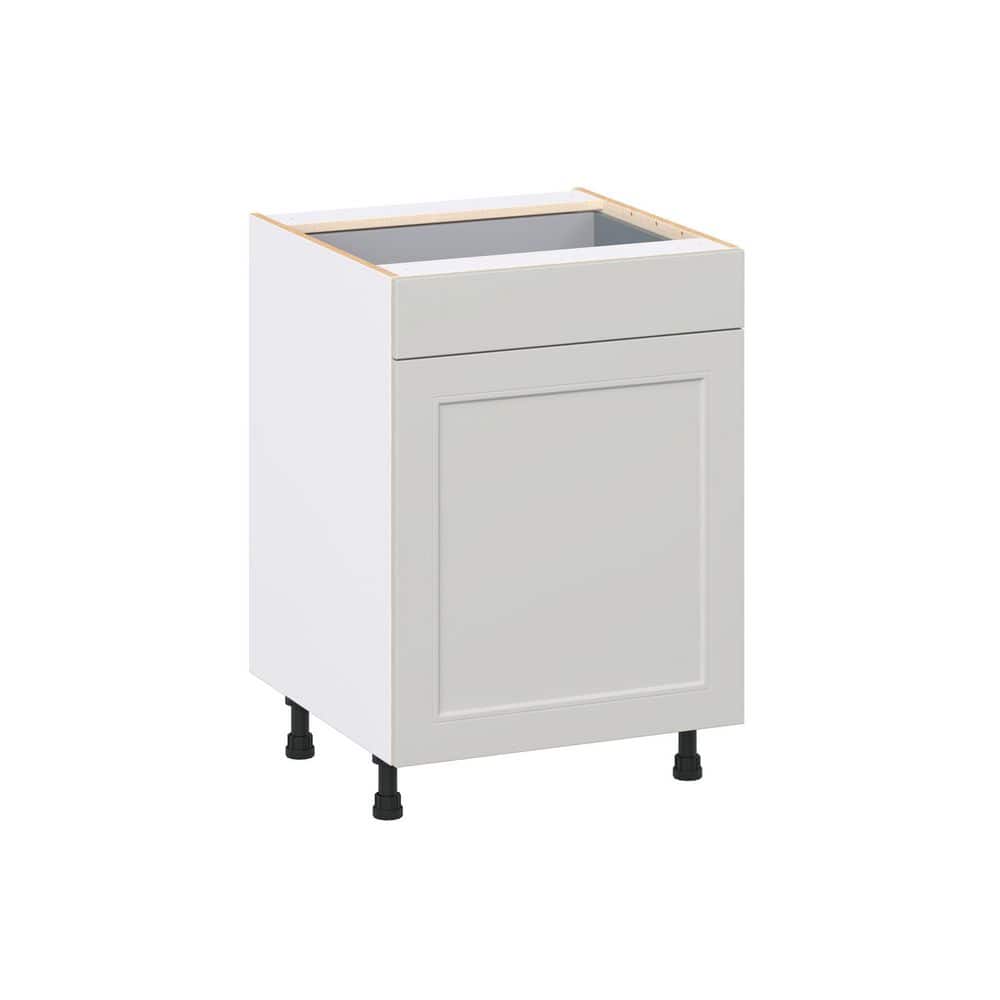 Galveston 24 in. W x 24 in. D x 34.5 in. H Assembled Shaker Base Kitchen Cabinet in Light Grey with Drawer price history on PriceWatchPro
