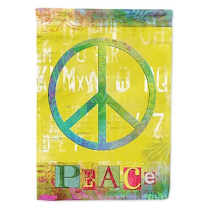 28 in. x 40 in. Polyester Artsy Peace Flag Canvas House Size 2-Sided Heavyweight
