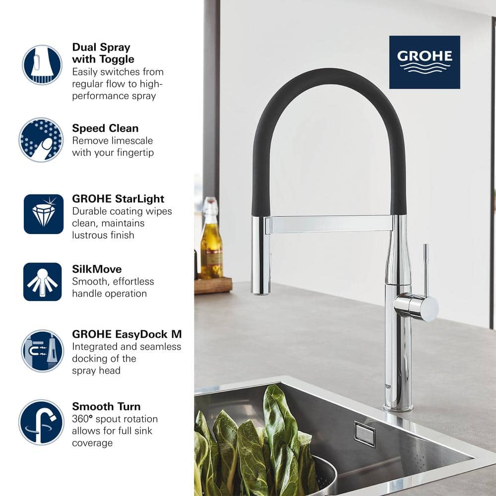 Modern Gold Metal Kitchen Faucet with Pull-out Spray