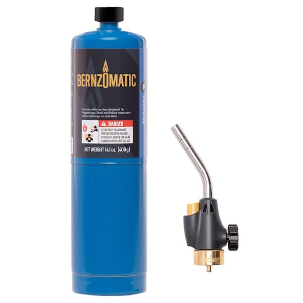 Bernzomatic Trigger Ignition Start Blow Torch Kit with 14.1 oz. Handheld Propane Gas Cylinder and Adjustable Flame