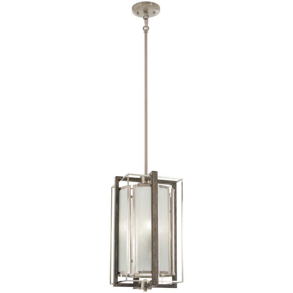 Tyson's Gate Brushed Nickel & Shale Wood 4-Light Pendant