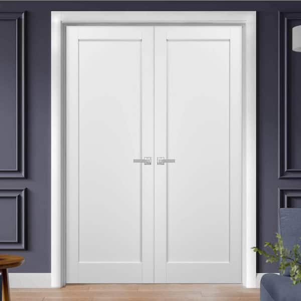 Sartodoors 60 in. x 84 in. White Finished Universal/Reversible