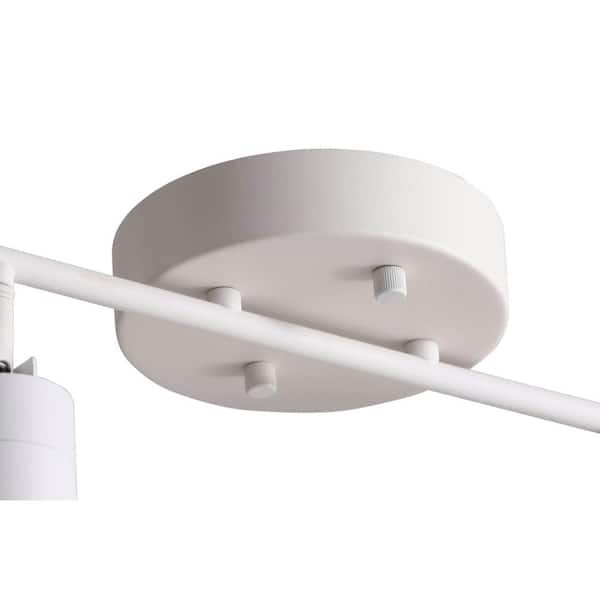 Shura 2-Light White Integrated LED Track Light with Rotatable Heads, 1 ft. Fixed Track Lighting Kit, 3000k, 1470 Lumens