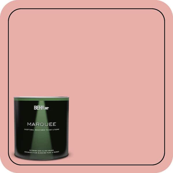 BEHR MARQUEE 1 qt. #160C-3 Rose Silk Semi-Gloss Enamel Exterior Paint & Primer