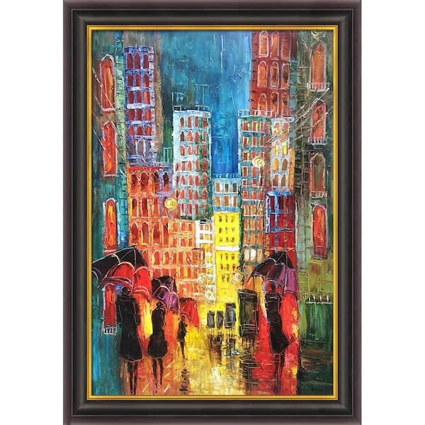 ArtistBe Street Reproduction by Justyna Kopania Opulent Framed Abstract Art Print 30 in. x 42 in.