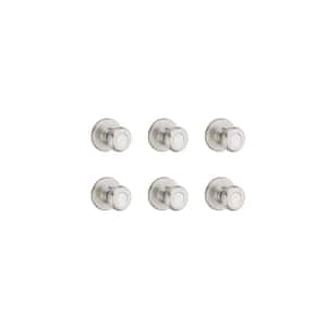 Tylo Satin Nickel Hall/Closet Door Knob (6-Pack)