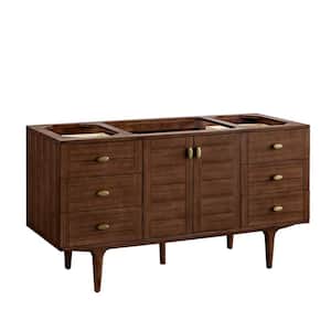 Amberly 59.9 in. W x 23.4 in. D x 33.5 in. H Single Bath Vanity Cabinet without Top in Mid-Century Walnut
