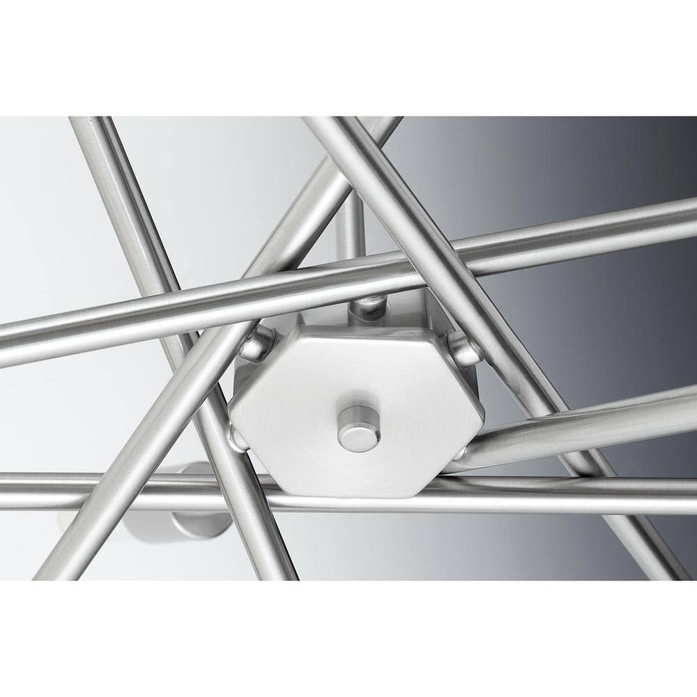 Astra 8-Light Mid-Century Modern Sputnik Chandelier in Brushed Nickel