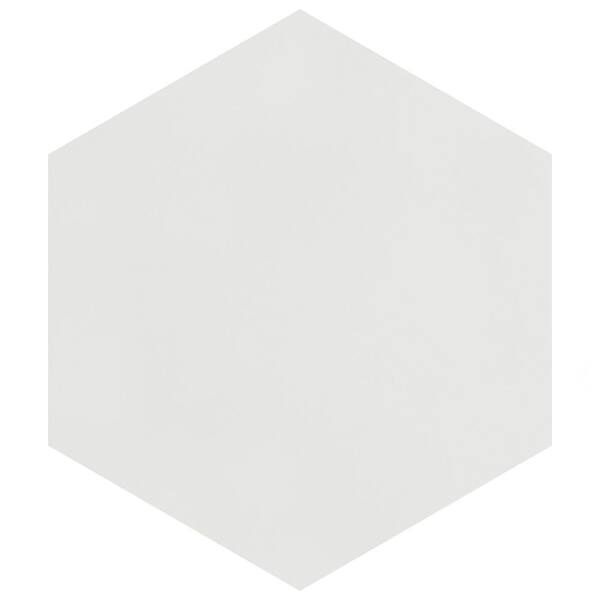 Merola Tile Textile Hex White 8-5/8 in. x 9-7/8 in. Porcelain Floor and Wall Tile (11.56 sq. ft. / case)