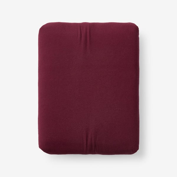 The Company Store Legends Hotel Merlot Velvet Flannel Full Fitted Sheet