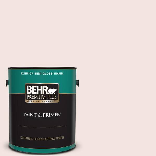 BEHR PREMIUM PLUS 1 gal. #PPL-43 Primrose Bouquet Semi-Gloss Enamel Exterior Paint & Primer