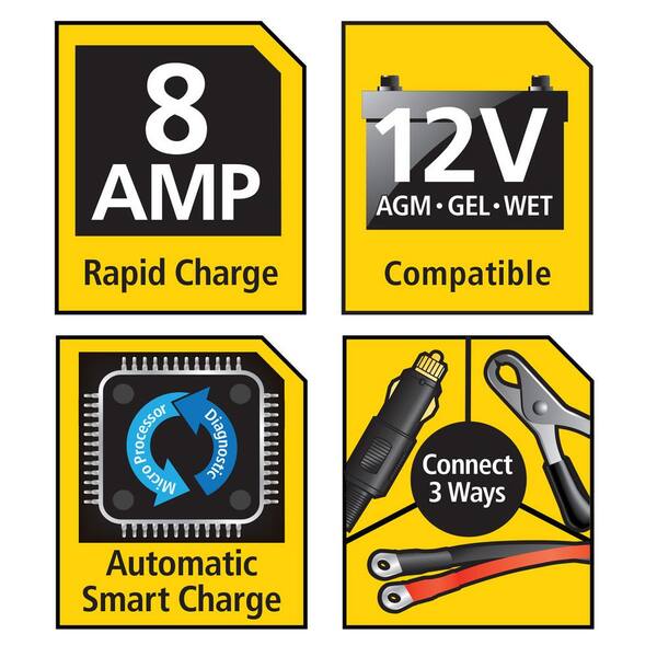 stanley 12 volt battery charger maintainer