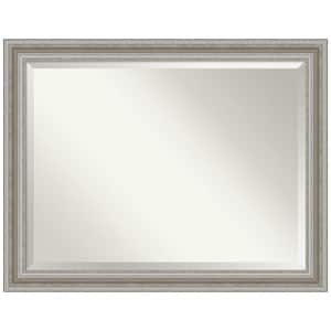 Parlor Silver 45.5 in. H x 35.5 in. W Framed Wall Mirror