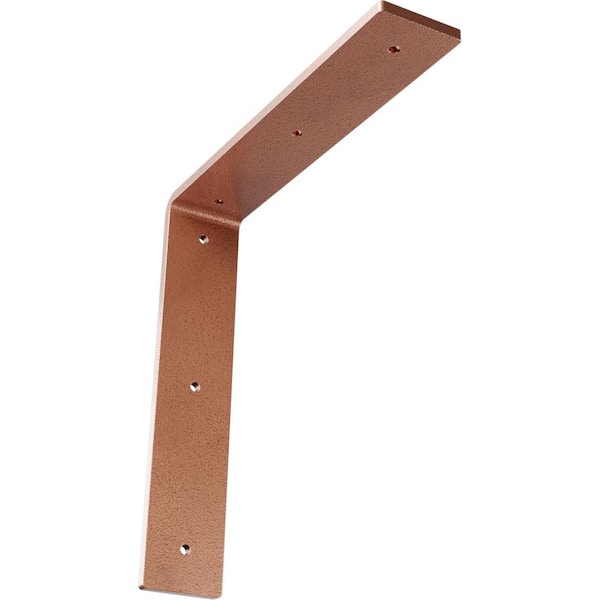 Ekena Millwork 10 in. x 2 in. x 10 in. Steel Hammered Copper Hamilton Bracket