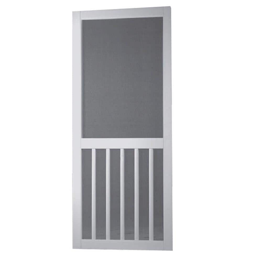 32 in. x 80 in. Vinyl White 5-Bar Screen Door -  Screen Tight, 5BAR32