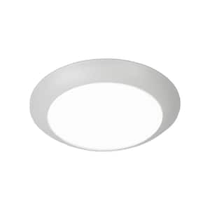 Disc 6 in. 1-Light White LED Flush Mount