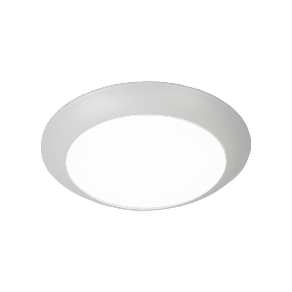 Sleek 7" White Aluminum LED Flush Mount with Acrylic Diffuser