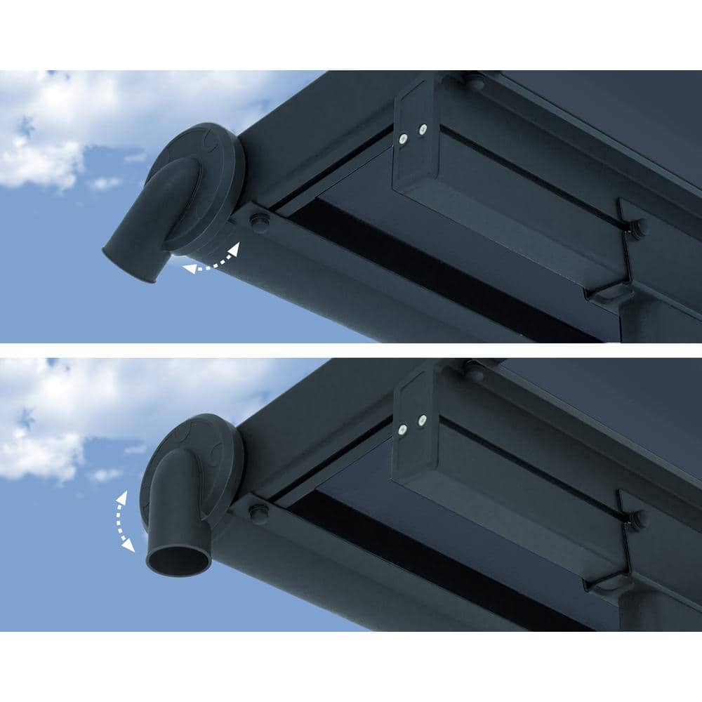 Sierra 10 ft. x 24 ft. Gray Polycarbonate Aluminum Patio Cover