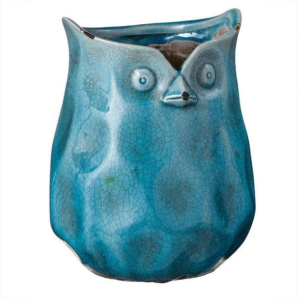 Filament Design Sundry 9.5 in. Ceramic Decorative Vase in Blue-DISCONTINUED