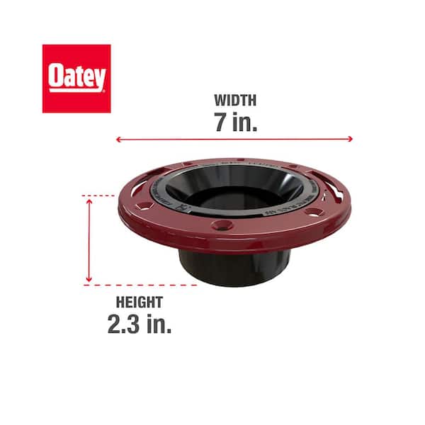 Oatey 4 in. x 3 in. ABS Flange and Hub Closet Flange 43512 - The