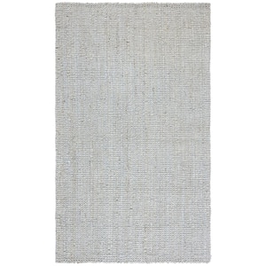 Natural Fiber Gray 2 ft. x 4 ft. Woven Cross Stitch Area Rug