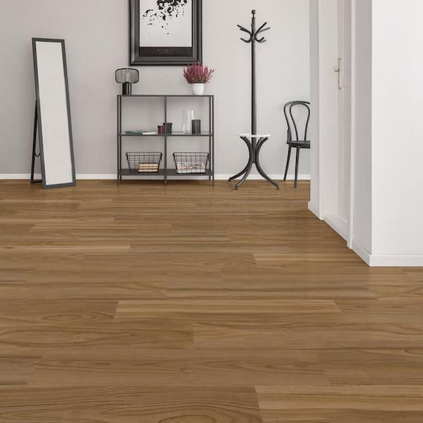 Clermont Elm 22 MIL x 7 in. W x 48 in. L Glue Down Waterproof Luxury Vinyl Plank Flooring (42 sq. ft./Case)