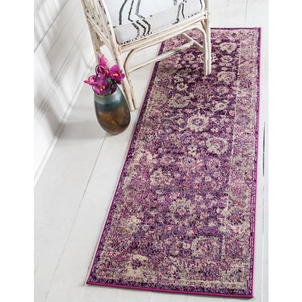Penrose Krystle Purple 2 ft. 2 in. x 6 ft. Runner Rug