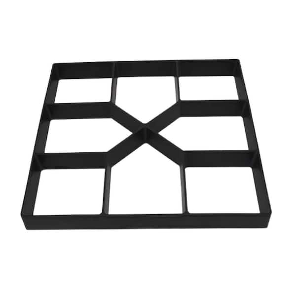 Justincity 15.7 in. x 15.7 in. Plastic DIY Walkway Concrete Pavement Mold Garden Paver Accessory Cross Square Shape Mould, 1-Piece