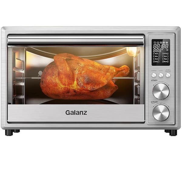 Galanz 1.1 Cu ft Digital Toaster Oven and Air Fryer in Silver Galanz