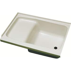 Right Drain Step Tub, 24 in. x 36 in., Parchment