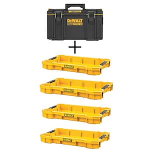 TOUGHSYSTEM 2.0 22 in. Medium Tool Box and (4) TOUGHSYSTEM 2.0 Shallow Tool Trays