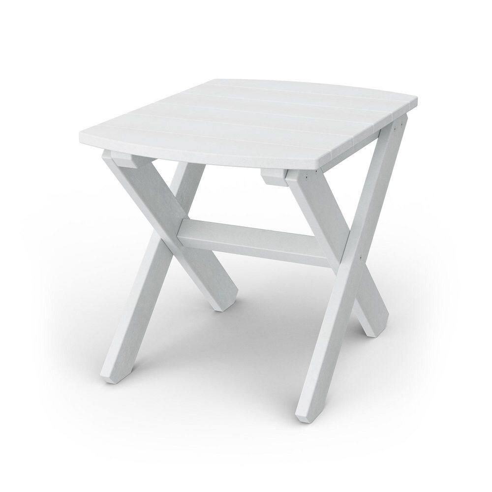 Classic White HDPE Plastic Outdoor Rectangular Side Table price history on PriceWatchPro