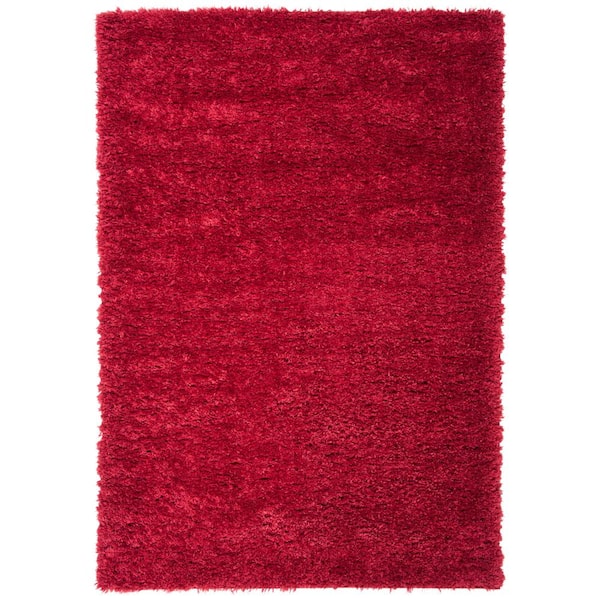 SAFAVIEH Madrid Shag Red 5 ft. x 8 ft. Solid Area Rug