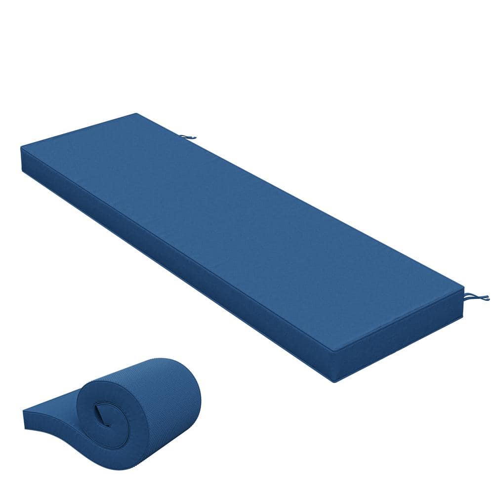 45 in. x 18 in. x 3.5 in. Rectangular Outdoor Porch Swing Bench Cushion Blue price history on PriceWatchPro