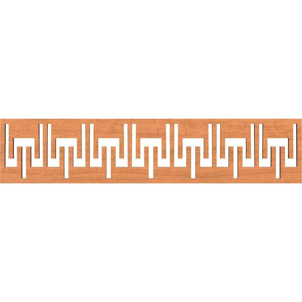 Ekena Millwork Victory Fretwork 0.375 in. D x 46.75 in. W x 10 in. L Cherry Wood Panel Moulding