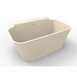 Richmond 57 in. Solid Surface Flatbottom Air Bath and whirlpool Bathtub in Biscuit
