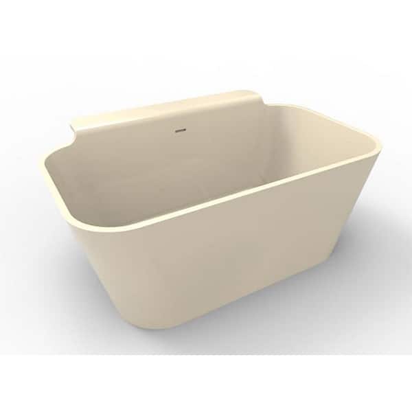 Hydro Systems Richmond 57 in. Solid Surface Flatbottom Air Bath and whirlpool Bathtub in Biscuit