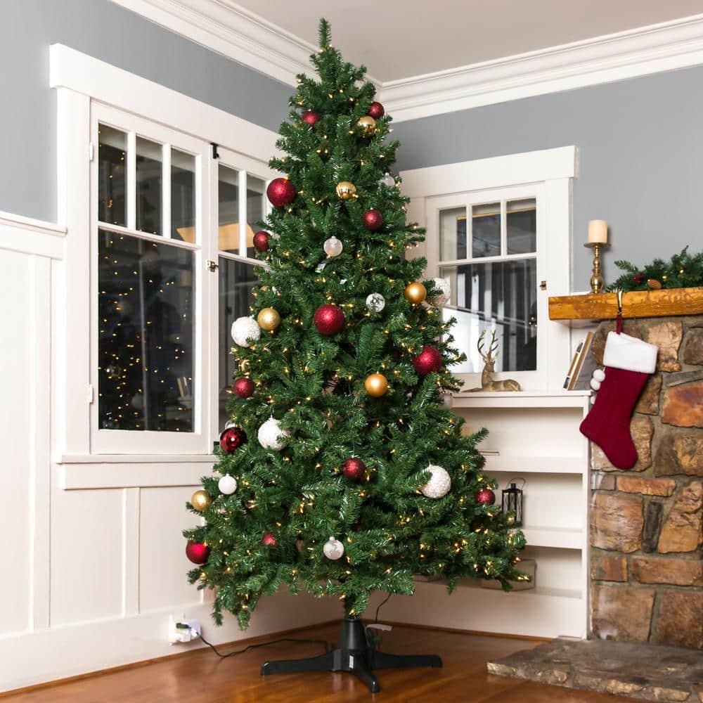 360-Degree Rotating Black Plastic Christmas Tree Stand for 7.5ft Trees
