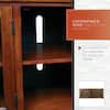 Leick Home West Wood Cherry Hardwood 60 in. W TV Stand 87360