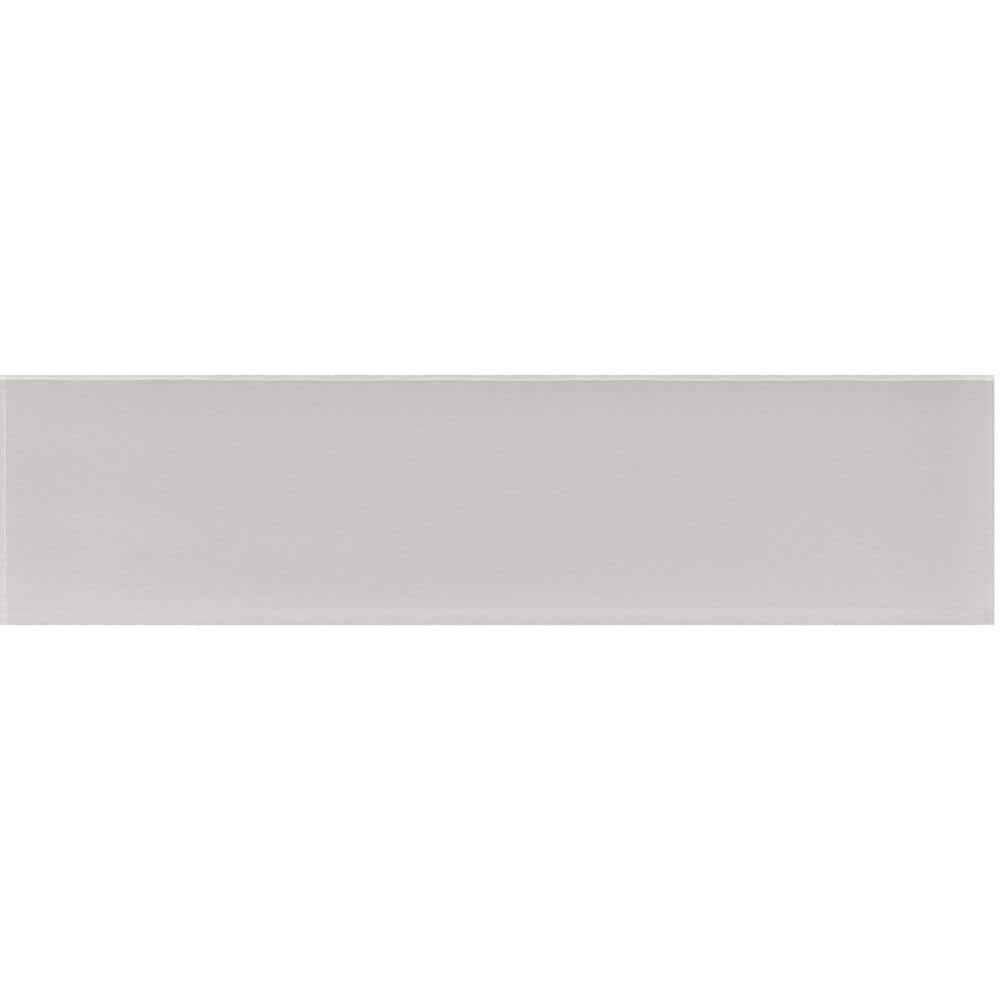 Apollo Tile Beige 3-in. x 12-in. Polished Glass Mosaic Floor and Wall ...