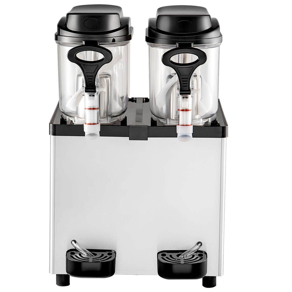 Commercial Slushy Machine 406 oz. in Silver Snow Cone Machine 6 L x 2 Tanks 700W 110V, Stainless Steel Frozen Drink Make price history on PriceWatchPro