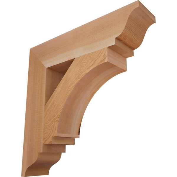 Ekena Millwork 3.5 in. x 18 in. x 18 in. Western Red Cedar Imperial Traditional Smooth Bracket
