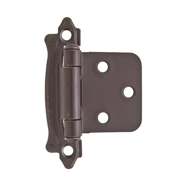 Amerock Oil-Rubbed Bronze Variable Overlay Self-Closing, Face Mount Cabinet Hinge (2-Pack)