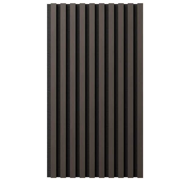 Ekena Millwork AcousticPro 1 in. x 1 ft. x 8 ft. Noise Cancelling Traditional MDF Sound Absorbing Panel in Carbon Grey (2-Pack)