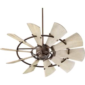 Windmill 52 in. Indoor Oiled Bronze Ceiling Fan with Wall Control